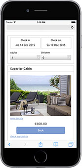Responsive Booking Page Example